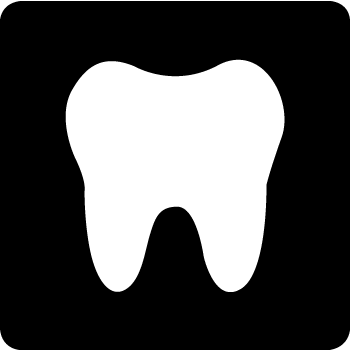 Black and white tooth image
